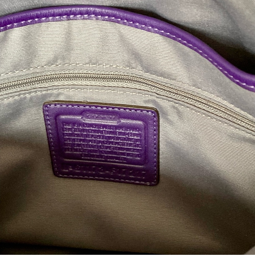 NWT Coach F17217 Vintage Purple Pleated Soho Leather w/Buckle Shoulder Bag - Picture 13 of 15